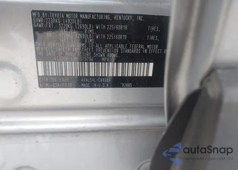 2022 Toyota Rav4 Hybrid Limited из США, поврежденный, VIN 4T3D6RFV9NU079792